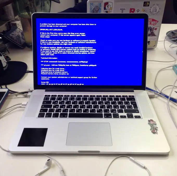 Синий экран на нoутбуке Compaq
